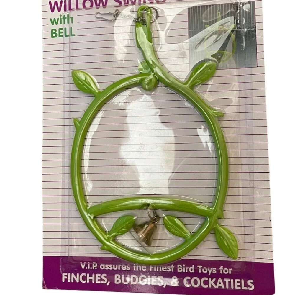 Vo-Toys Bird Fairy Willow Swing Bell Up To 4.5 Inch Birds Hanging Toy For Cage